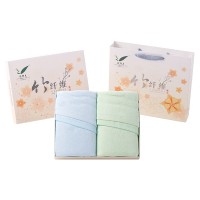 爱竹人双条条缎毛巾(满天星)-