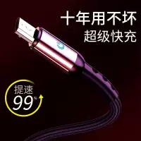 YUTOOL 安卓第五代带灯数据线 绿色-1.2米 1小时充满 超级快充 智能灯控 不发烫不伤机 不断头不开胶(2条)