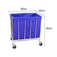精实 不锈钢加厚304三层护理车被服车垃圾车可拆卸污物袋污物车(单位:辆/箱)