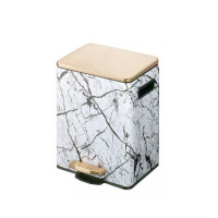 MTRECYCLE 爵士雪花大理石脚踏式带盖垃圾桶 9L