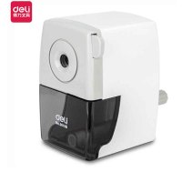 得力(deli) 0610B 简约手摇学生削笔机/铅笔削笔器/转笔刀 白色