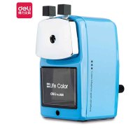 得力(deli) 0620 简约金属手摇削笔机 蓝色