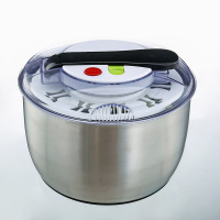 材慧 手压挤菜馅器蔬菜甩干机手动甩水脱水机 脱水器-洗菜器-升级版不锈钢外盆