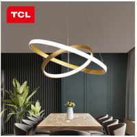 TCL照明客厅吊灯卧室餐厅吊灯书房灯具北欧后现代简卧室餐厅灯创意个性餐厅灯 二环-金