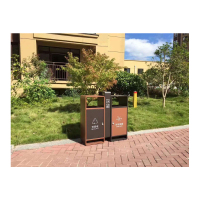 水牛头 垃圾箱 广州桶 JX-03583 镀锌喷塑90*33*98