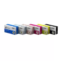爱普生(EPSON)PJIC1-C6 6色墨盒套装 (适用PP-100III/100N/50II光盘印刷刻录机墨盒/墨水