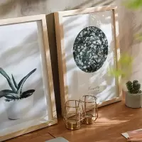 MB原木相框桌布组合3(原木相框+桌布)白色