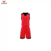 美安世家 篮球服套装 比赛队服训练运动背心球服