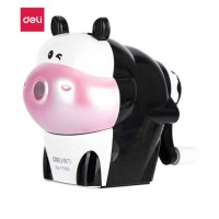 得力(deli) 71166 学生小牛削笔机 卷笔 手摇铅笔削笔机器 黑色