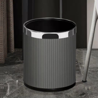 777 垃圾桶客厅家用轻奢高档现代简约厨房 黑色9L