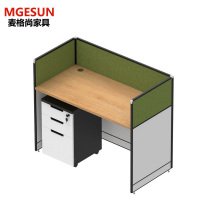 麦格尚 办公桌MGS-ZTPB001WG 职员办公桌 简约现代员工桌 屏风工作位卡座 电脑桌员工位 屏风卡座