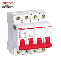 德力西电气微型断路器 DZ47S空气开关家用空开DZ47s C型 4P 63A