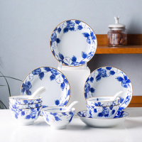 亿嘉青花拉面碗中国家用大碗汤碗陶瓷餐具套装高颜值日式网红