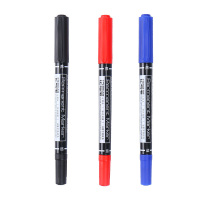 得力(deli)6824小双头油性记号笔签字笔勾线笔 12支/盒