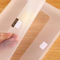 递乐(DiLe)透明档案盒5.5cm塑料文件盒a4资料盒整理盒侧面标签大容量加厚日系无印风归档白色 1333-W