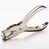 得力(deli)0114打孔机 φ6mm手握式全金属单孔打孔器打孔机银色 2个装