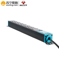 公牛(bull) pdu机柜插座专用防雷8插位10A大功率机房插排插板带线接线板