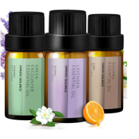 绿之源香薰精油3瓶套装香薰机加湿器专用房间香水酒店办公室薰香卧室无火香薰瓶空气清新古龙薰衣草绿色邂逅