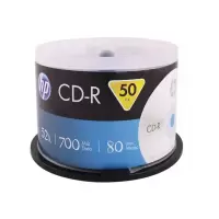 惠普光盘 空白CD-R刻录盘 刻录碟700M 52X 50片桶装