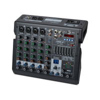 狮乐(SHILE)天琴四号专业6路调音台舞台演出带蓝牙会议远程视频录音功能DSP效果处理 四路调音台