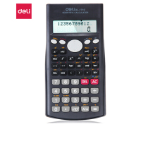 得力(deli) 1710 大屏幕双行显示滑动保护盖设计函数型计算器 科学计算器 深蓝