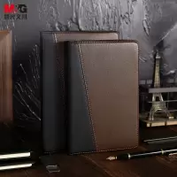 晨光 M&G 普惠型皮面记事本 APYD2K78 25K (黑棕拼接) 120页 yz