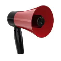 录音大喇叭扬声器户外手持宣传可充电喊话器扩音器 黑红色