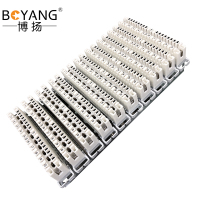 博扬 VDF电话配线架 100对/100回路语音通信科隆架 十位支架含10条科隆模块 BY-VDF-Z100