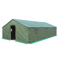 稳顾户外施工工地工程应急救灾军工加高款2*3加厚帆布帐篷