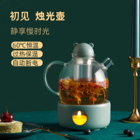 米贝丽烛光壶Z1恒温加热保温玻璃茶壶 颜色随机(节假日不发货)