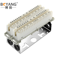 博扬 VDF电话配线架 20对/20回路语音通信科隆架 二位支架含2条科隆模块 BY-VDF-Z20