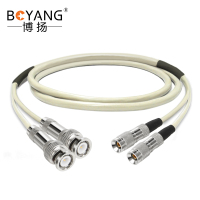 博扬 2M跳线BNC-CC4 2M兆E1接头成品跳线 syv75-2-1同轴电缆DDF转接跳线 2芯