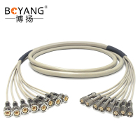 博扬 2M跳线BNC-L9 2M兆E1接头成品跳线 syv75-2-1同轴电缆DDF转接跳线 8芯