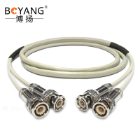 博扬 2M跳线BNC-BNC 2M兆E1接头成品跳线 syv75-2-1同轴电缆DDF转接跳线 2芯
