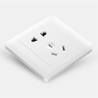 德力西开关插座正五5孔86型阻燃材质白色插拔顺畅空调插座热水器插座防褪色防锈防电火花