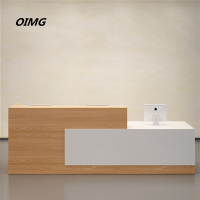 OIMG 简约板式开放式储物前台桌 4.8m 单位:台