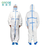 医用防护服连体全身防护一次性防护服全套坐飞机套装 防护服+护目镜