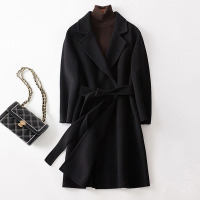 双面羊绒大衣女中长款 2021新款秋冬装系腰带澳毛羊毛呢外套女