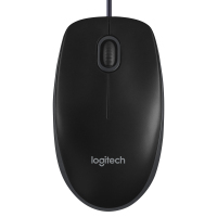 罗技(Logitech)B100企业版 鼠标 有线鼠标 办公鼠标 对称鼠标 黑色