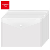 齐心(Comix) C310A文件袋(WB)20个装 A4透明文件袋 办公用品单位:包