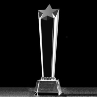 海豹春定制款003款五角星水晶奖杯 高度28cm