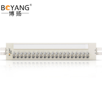 博扬 10系统DDF数字配线架19英寸 BNC端子单元板含20口三通头 2M两兆E1同轴电缆接头终端连接器