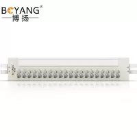 博扬 10系统DDF数字配线架19英寸 BNC端子单元板含20口三通头 2M两兆E1同轴电缆接头终端连接器