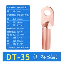 国标DT铜鼻子铜耳接头线鼻子接线端紫铜接头铜鼻紫铜线耳铜线鼻子 DT-35国标