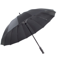 艾洁(AJ) 10009ELCJ 直杆伞(WB)自开长柄伞晴雨伞商务伞65cm*16骨 黑色 单位:个