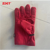 ZDET 浸塑手套 均码 橡胶棉手套 玫红色(只)