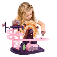 火车轨道摩天轮电动玩具儿童汽车闯关大冒险男孩益智停车场3-6岁