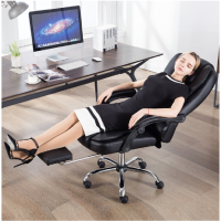 捷传 电脑椅 办公椅子 老板椅 职员椅可躺 搁脚升降座椅 黑色款 可躺定位+搁脚