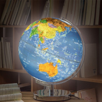 得力 LED地球仪 25cm球体自带LED