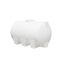 塑料水塔储水箱 加厚储水桶化工桶 大容量圆形车载水箱搅拌桶 500L卧式